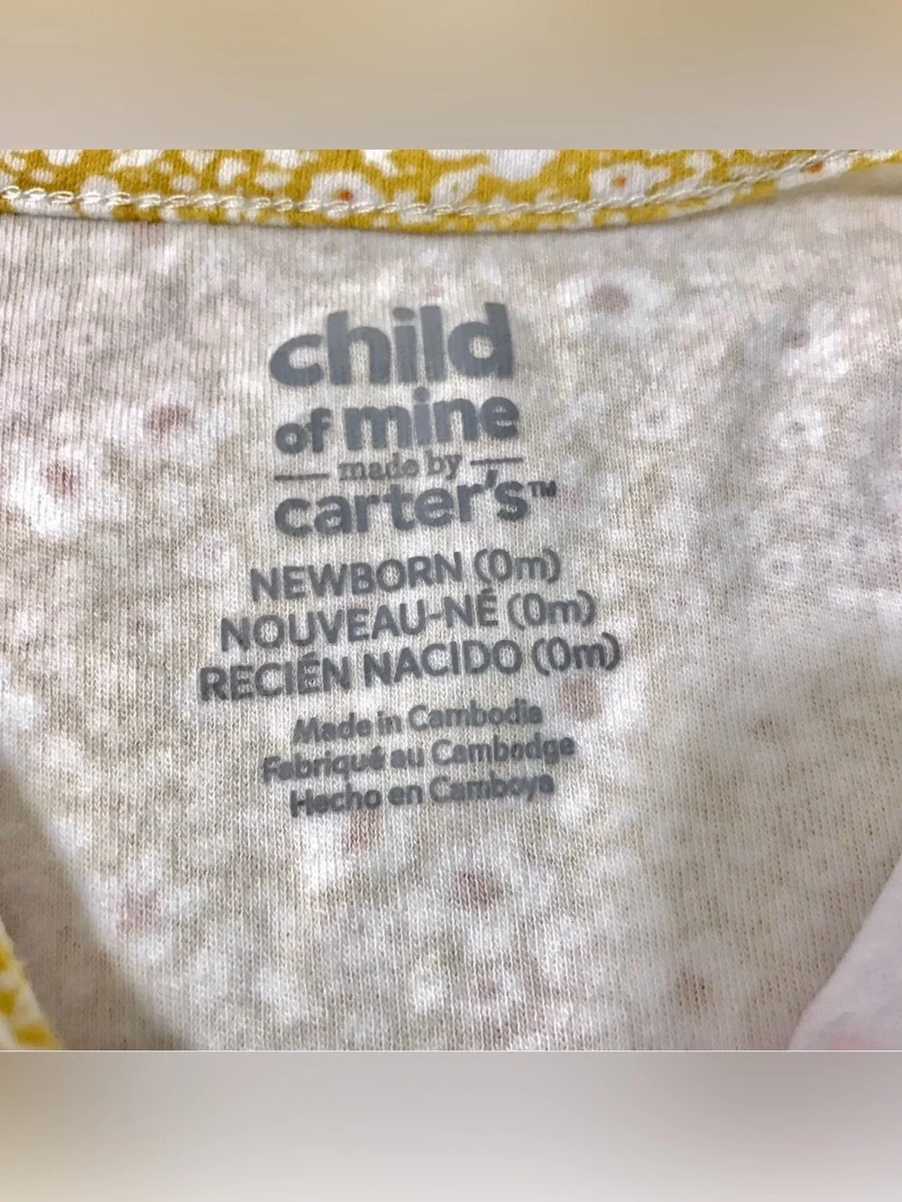 Carter's Baby Girls Newborn 3 Footed Sleepers 3 Beanie Caps Bodysuit 7 Piece Lot